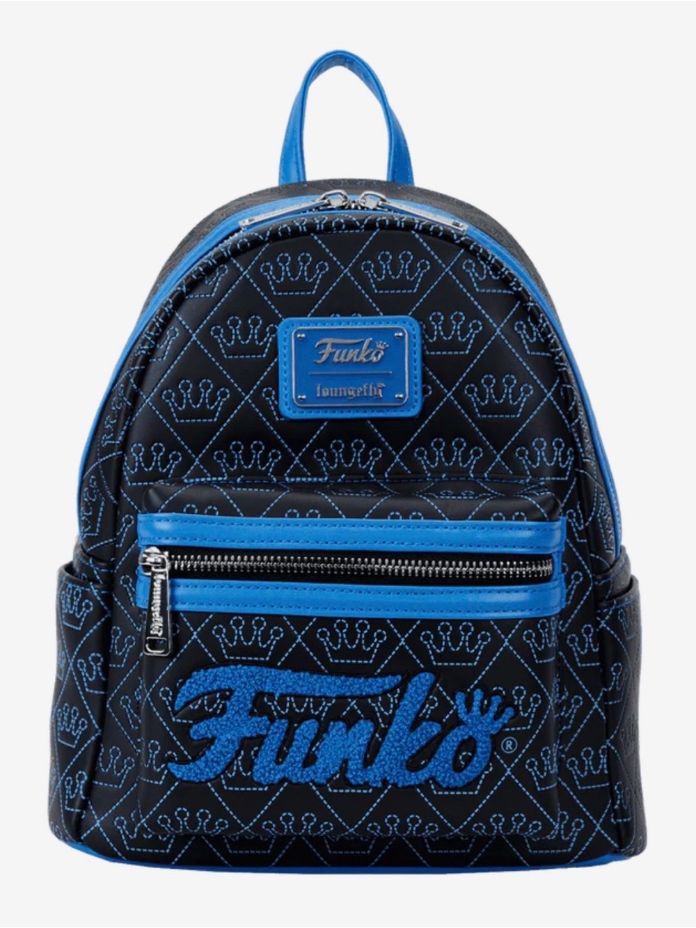 Funko Loungefly Black and Blue Quilted Mini Backpack